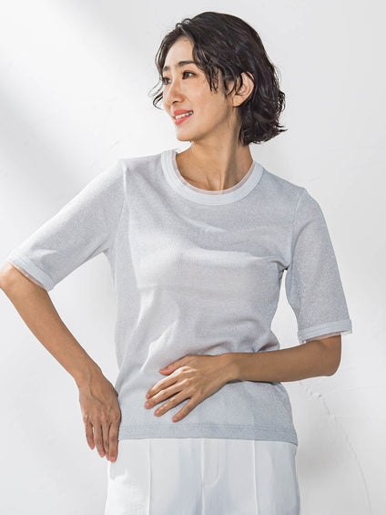 【WEB限定】ラメリブプルオーバー≪手洗い可能≫