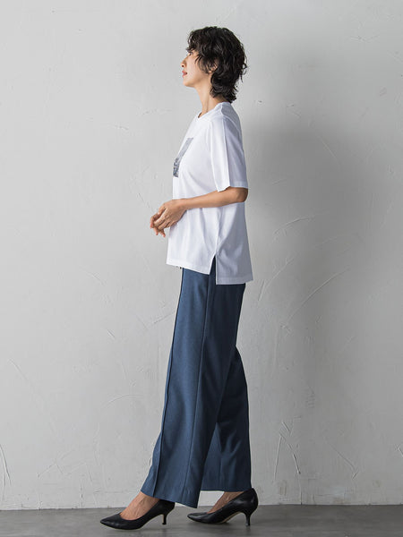 【WEB限定】“まるでデニム見え”ワイドパンツ