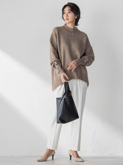 【WEB限定】”毎日頼れる”ゆったりモックネックニット