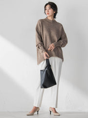 【WEB限定】”毎日頼れる”ゆったりモックネックニット