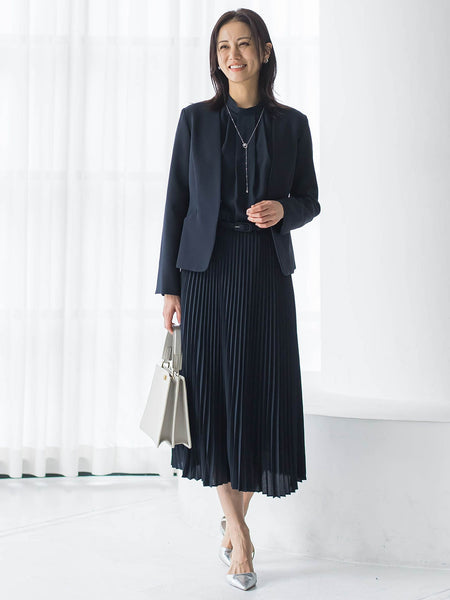 トリクシオンノーカラージャケット≪セットアップ対応/手洗い可能≫