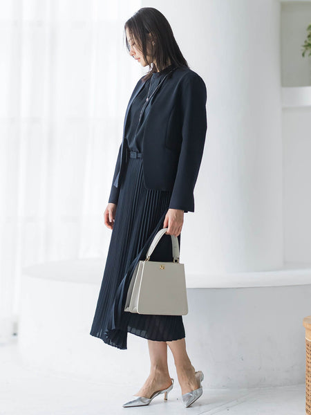 トリクシオンノーカラージャケット≪セットアップ対応/手洗い可能≫