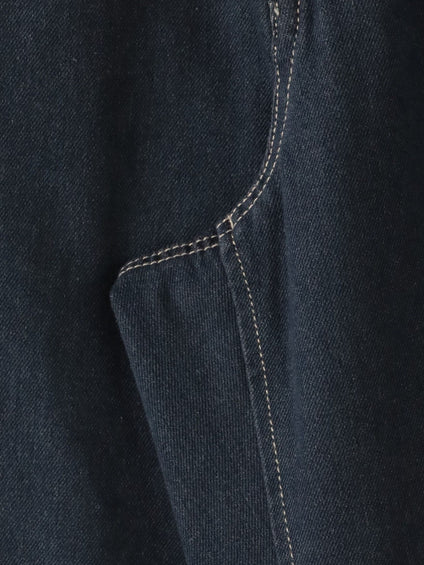 【WEB限定】デニムカーブパンツ≪洗濯機で洗える≫