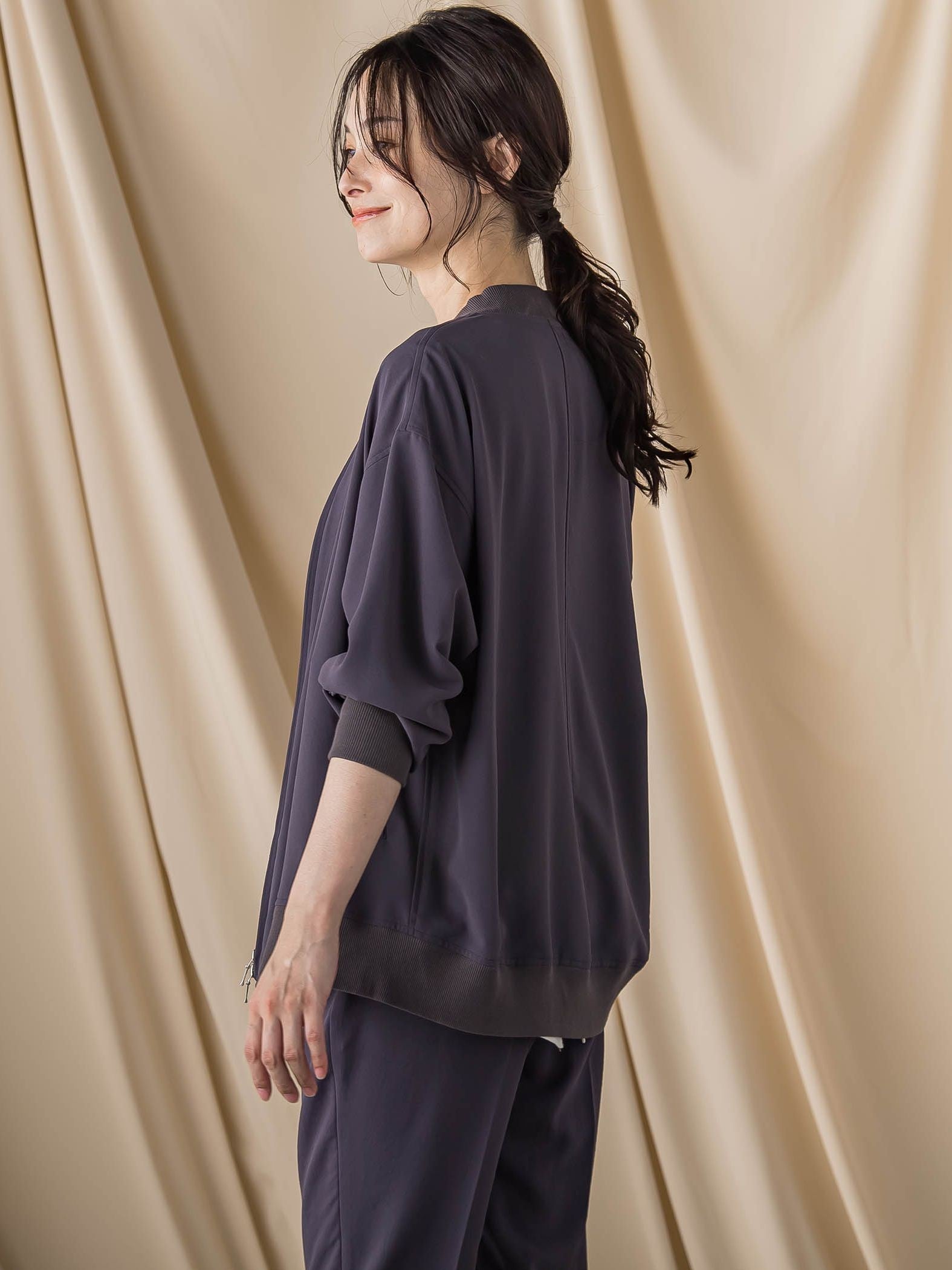 キレイ×リラックス ライトブルゾン ≪接触冷感 / UV / 洗濯機で洗える≫