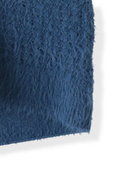 【大きいサイズ】透かしフェザーニットジレ