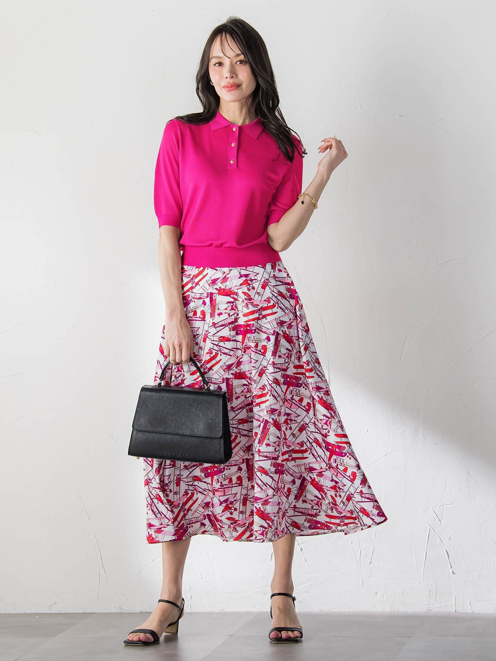 【WEB限定カラーあり】LUCINDAポロニット