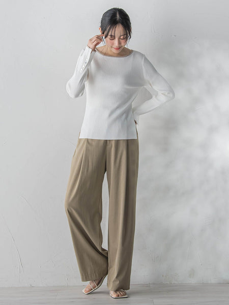 ワイドポケットタックパンツ