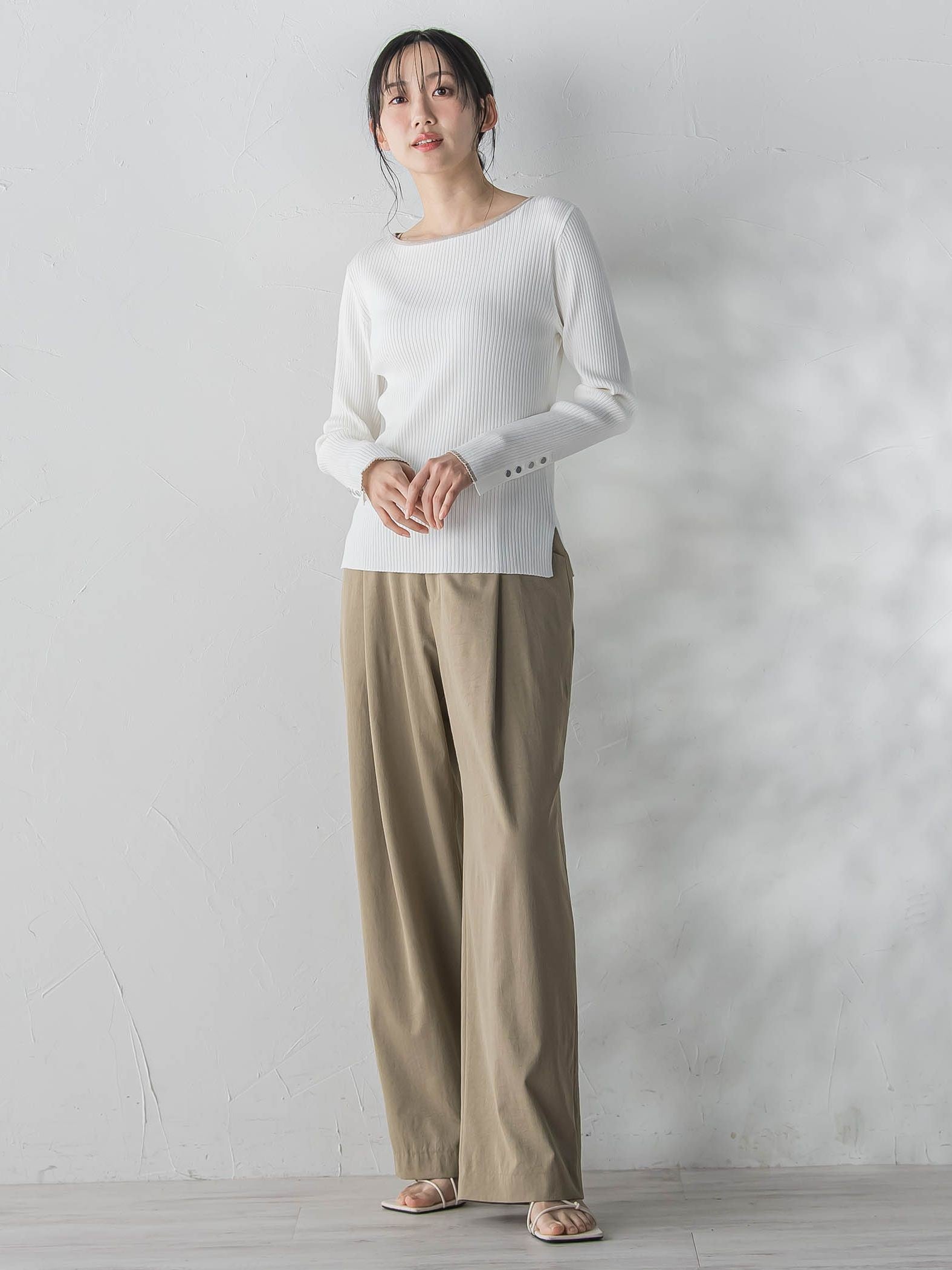 ワイドポケットタックパンツ