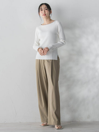 ワイドポケットタックパンツ