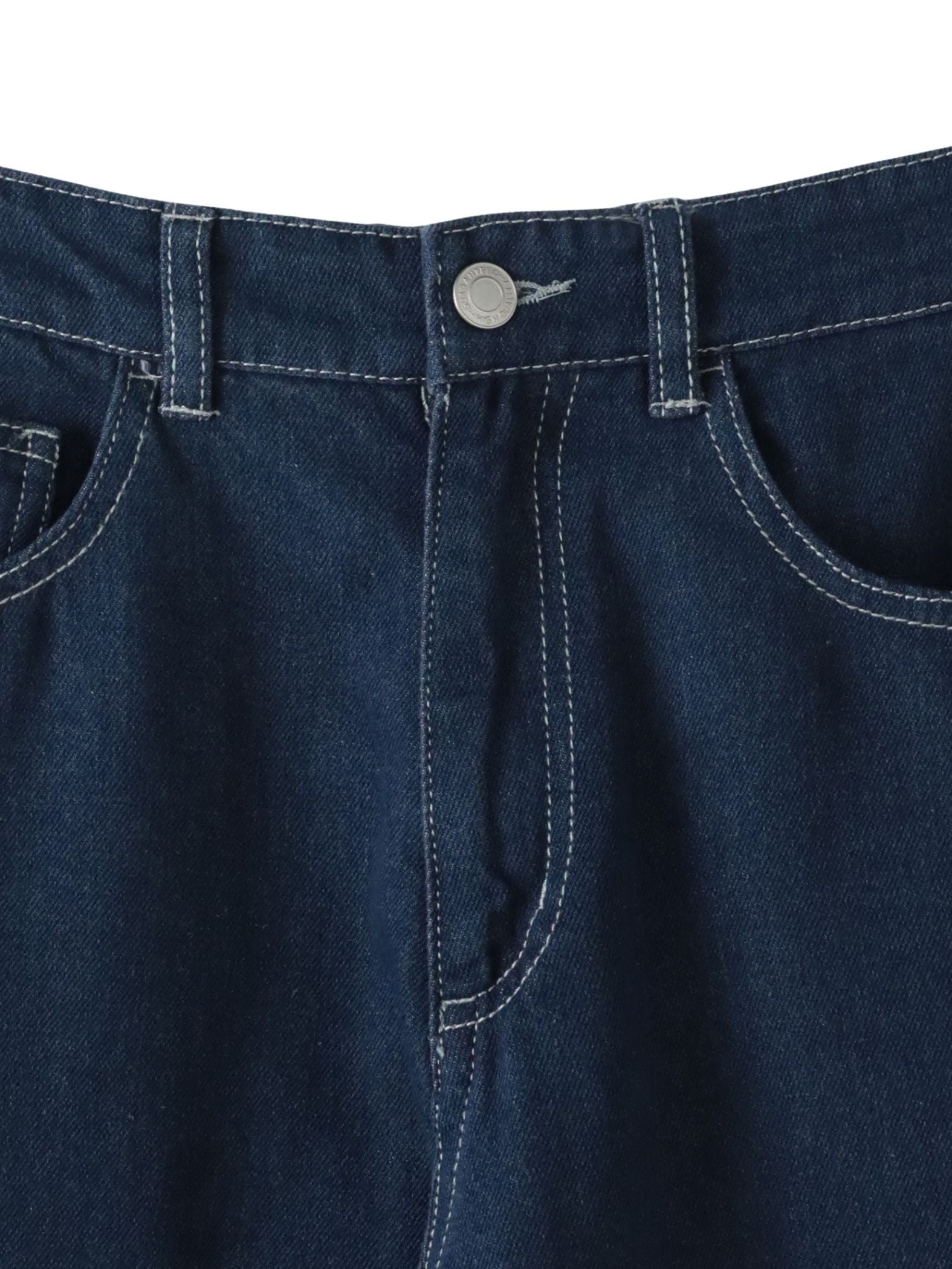 【WEB限定】デニムカーブパンツ≪洗濯機で洗える≫