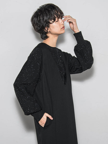 ミニスパンコールクルーネックニット≪手洗い可能≫