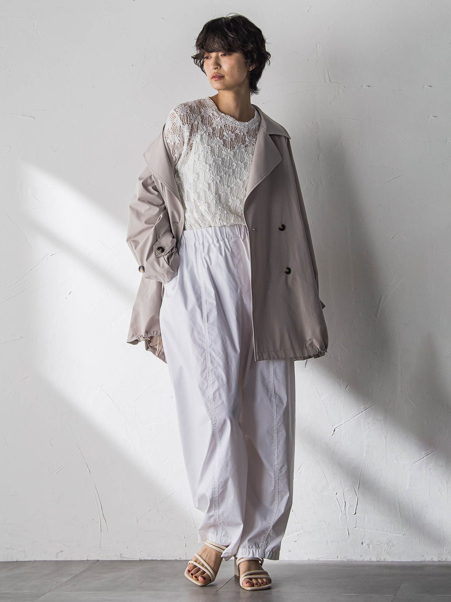 撥水オーバーミドルトレンチコート≪手洗い可能≫