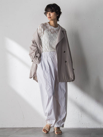 撥水オーバーミドルトレンチコート≪手洗い可能≫