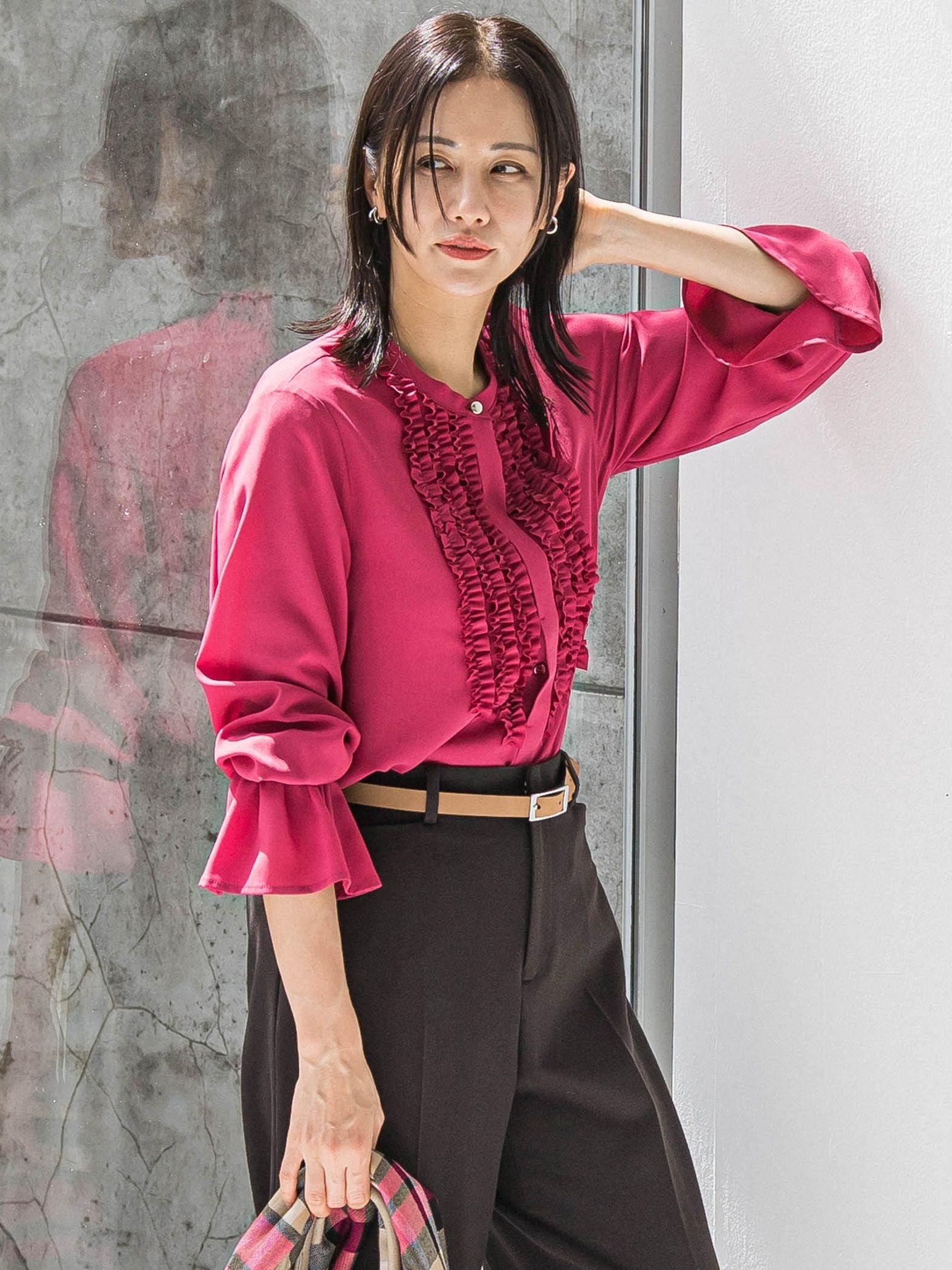 【WEB限定】ジョーゼットフリルブラウス