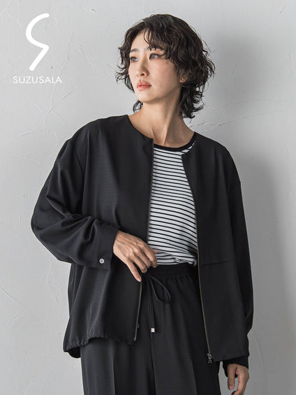 【大きいサイズ/選べるSETUP】SUZUSALAジップブルゾン
