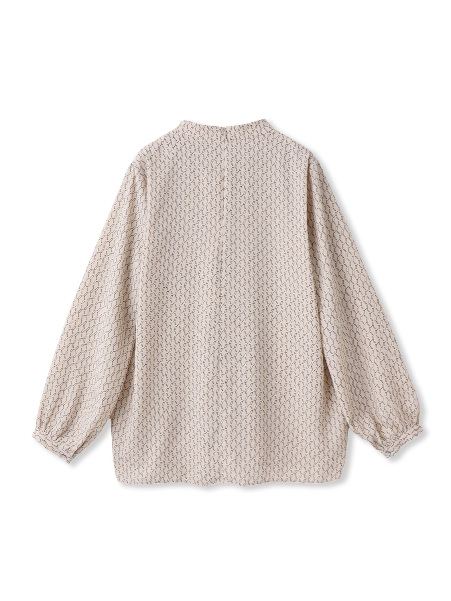 【WEB限定】バックサテン小紋プリントブラウス