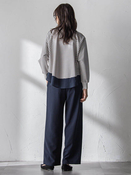 ポンチローマラウンドヘムドッキングプルオーバー