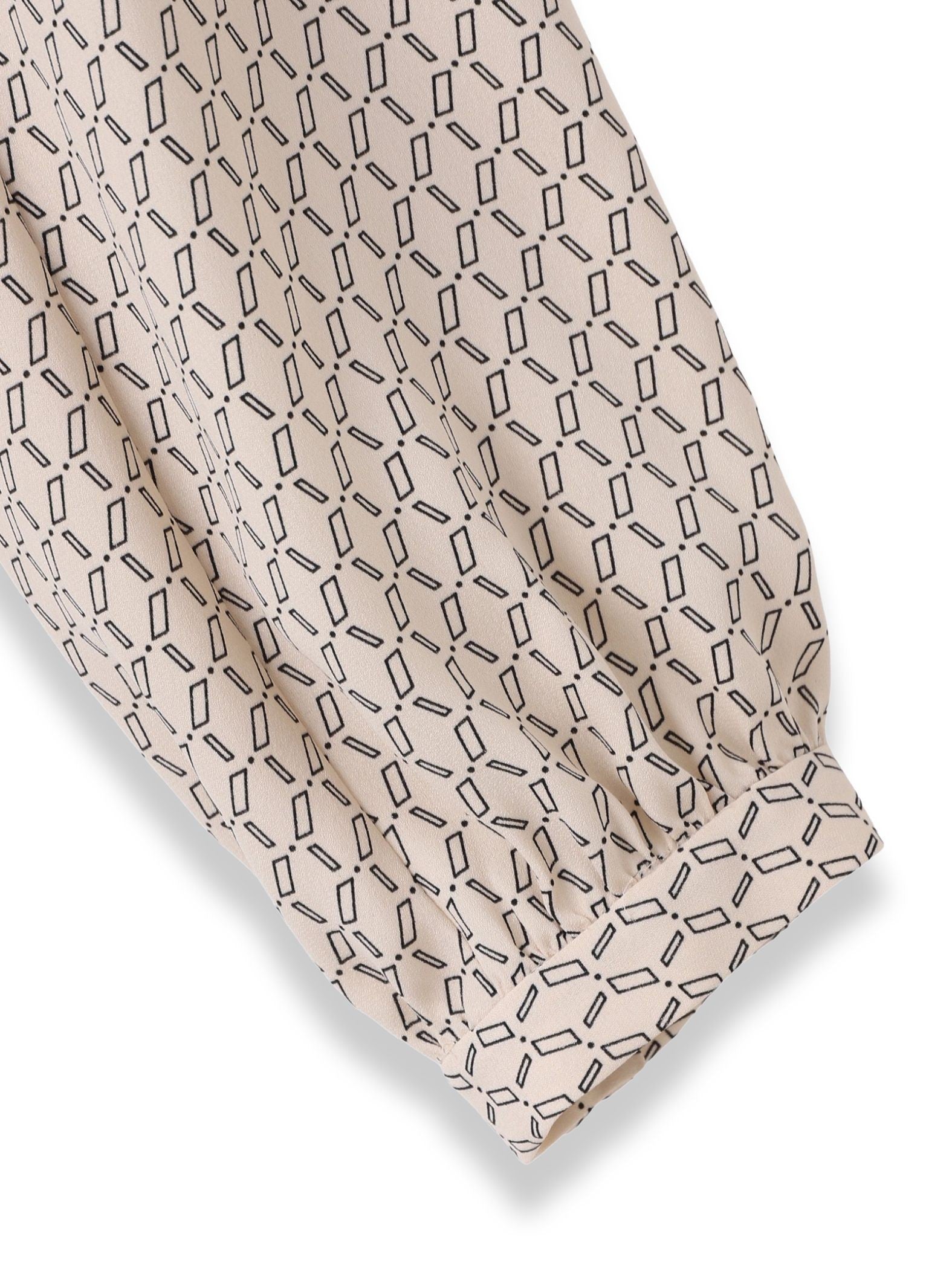 【WEB限定】バックサテン小紋プリントブラウス