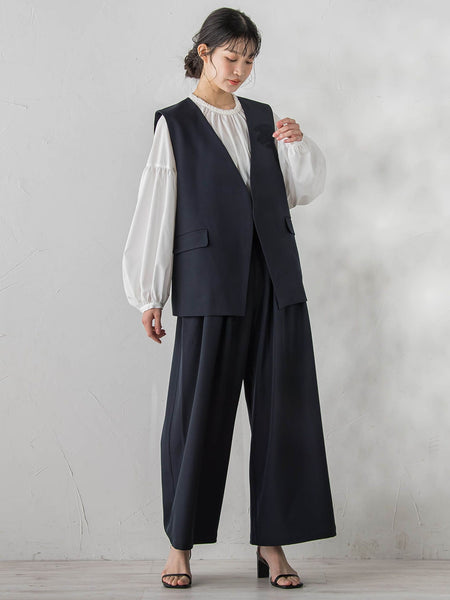 ストレッチツイルジレ≪手洗い可能≫