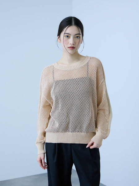 クルーネックワイドプルオーバー