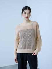 クルーネックワイドプルオーバー