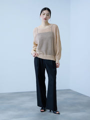 クルーネックワイドプルオーバー