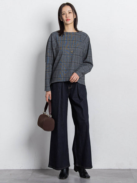 両面起毛ドロップショルダーブラウス≪洗える/セットアップ対応≫