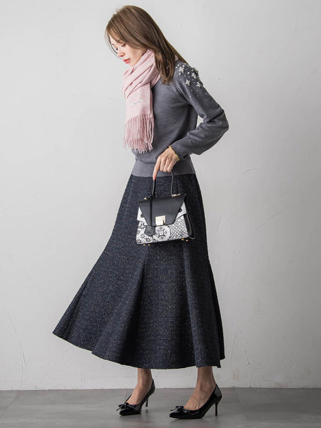 ツイードラメマーメイドスカート