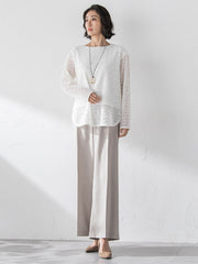 リネンライクオックスパンツ