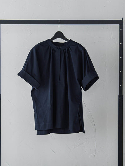 【WEB限定】ライクアウーヴンバンドカラーブラウス≪洗濯機で洗える≫