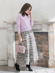 CLARENSONミックスツイードスカート