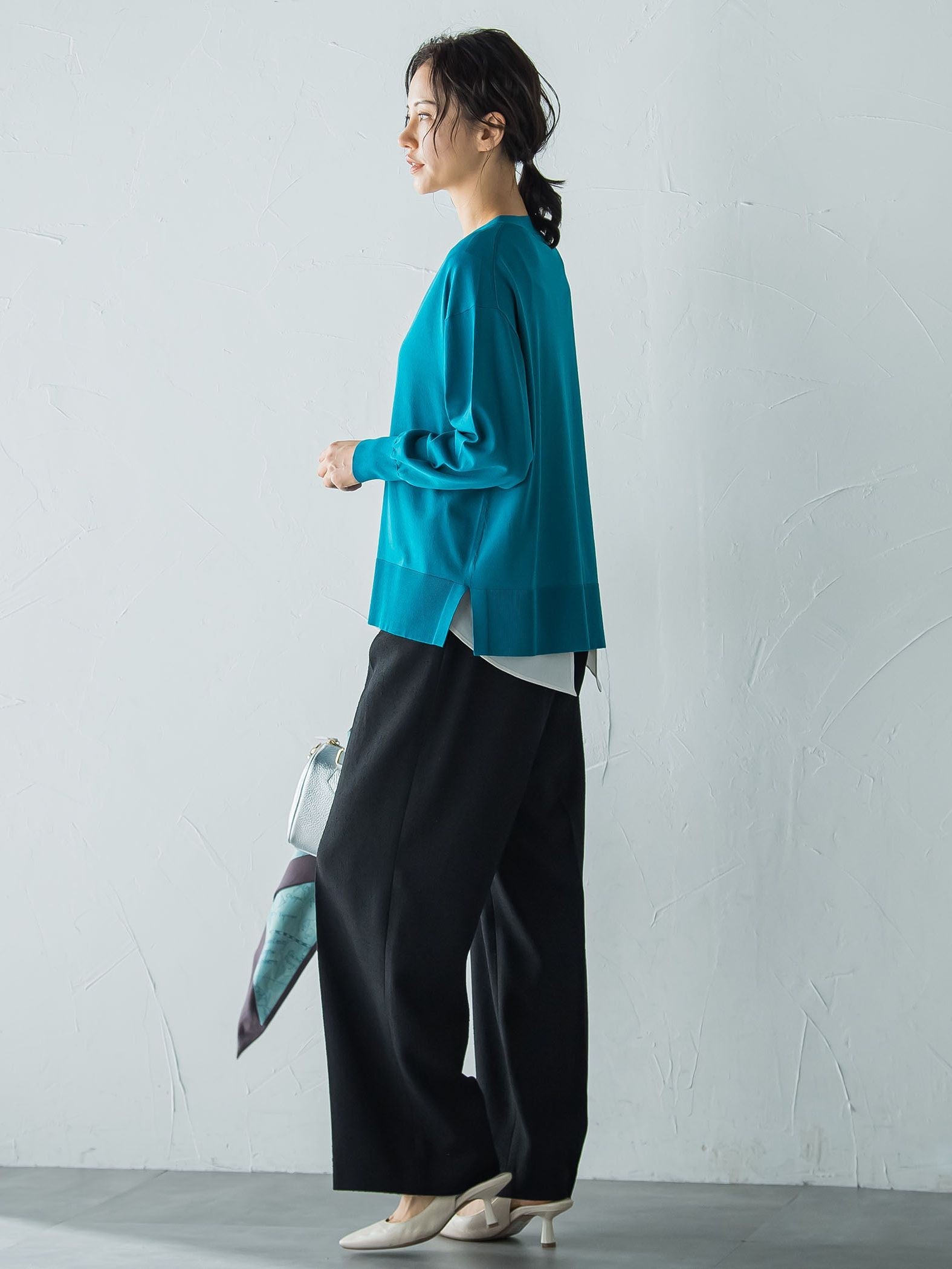 Vネックニットカーディガン≪手洗い可能≫