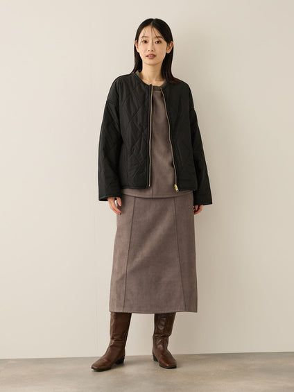 ファーキルトリバーシブルZIPブルゾン