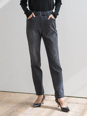 【WEB限定/大きいサイズ】”楽暖”あったか裏起毛スキニーデニム≪洗濯機で洗える≫