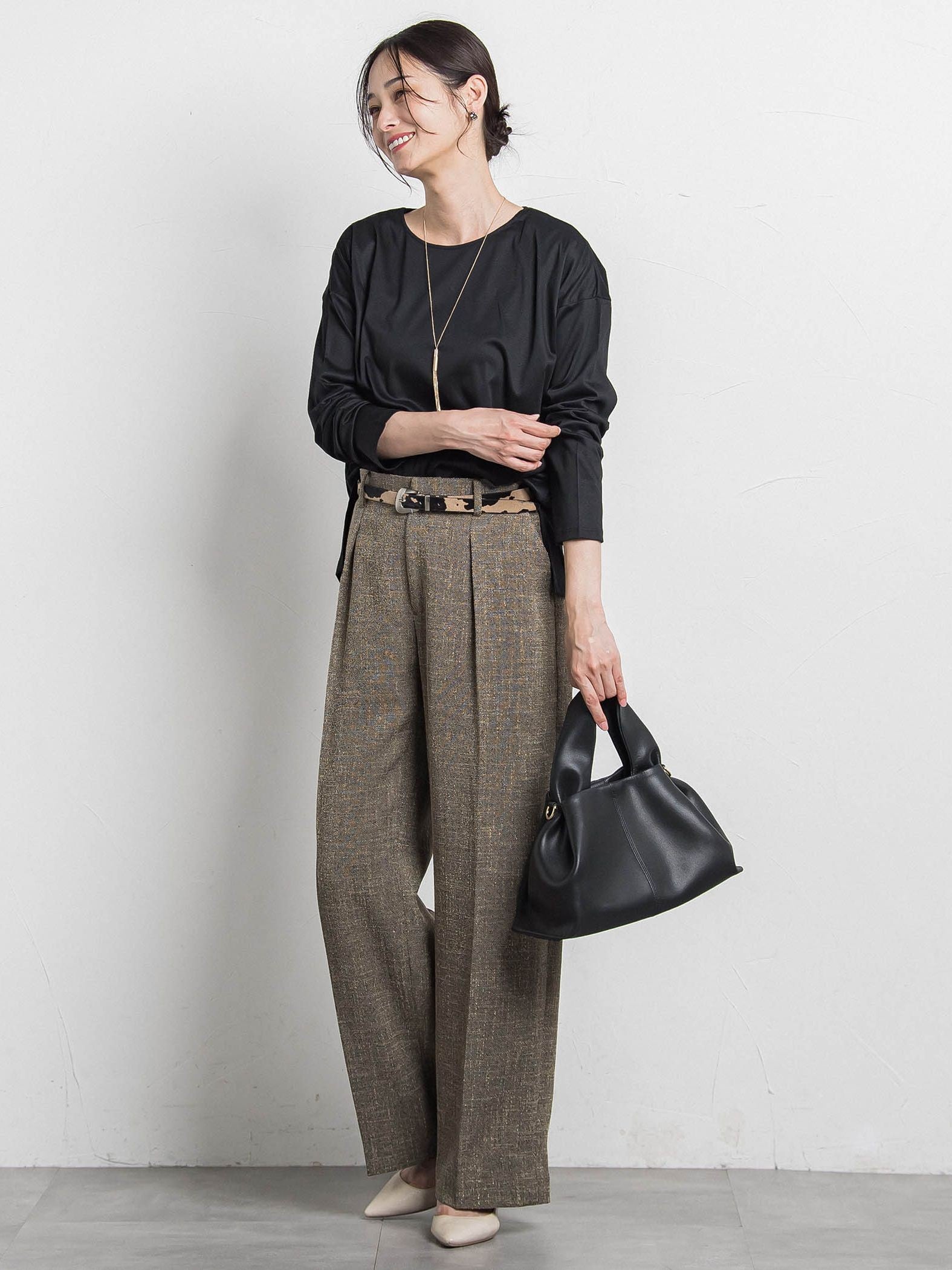 【WEB限定】汗じみ防止大人ロンT ≪3サイズ/洗える≫