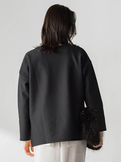 【WEB限定】裏毛布クルーネックプルオーバー≪毛玉防止・ストレッチ≫