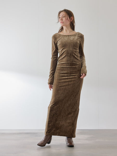 ベロアバックシャンワンピース≪手洗い可能≫