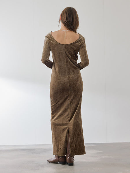 ベロアバックシャンワンピース≪手洗い可能≫