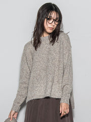 ラメスパンコールクルーネックニット≪手洗い可能≫