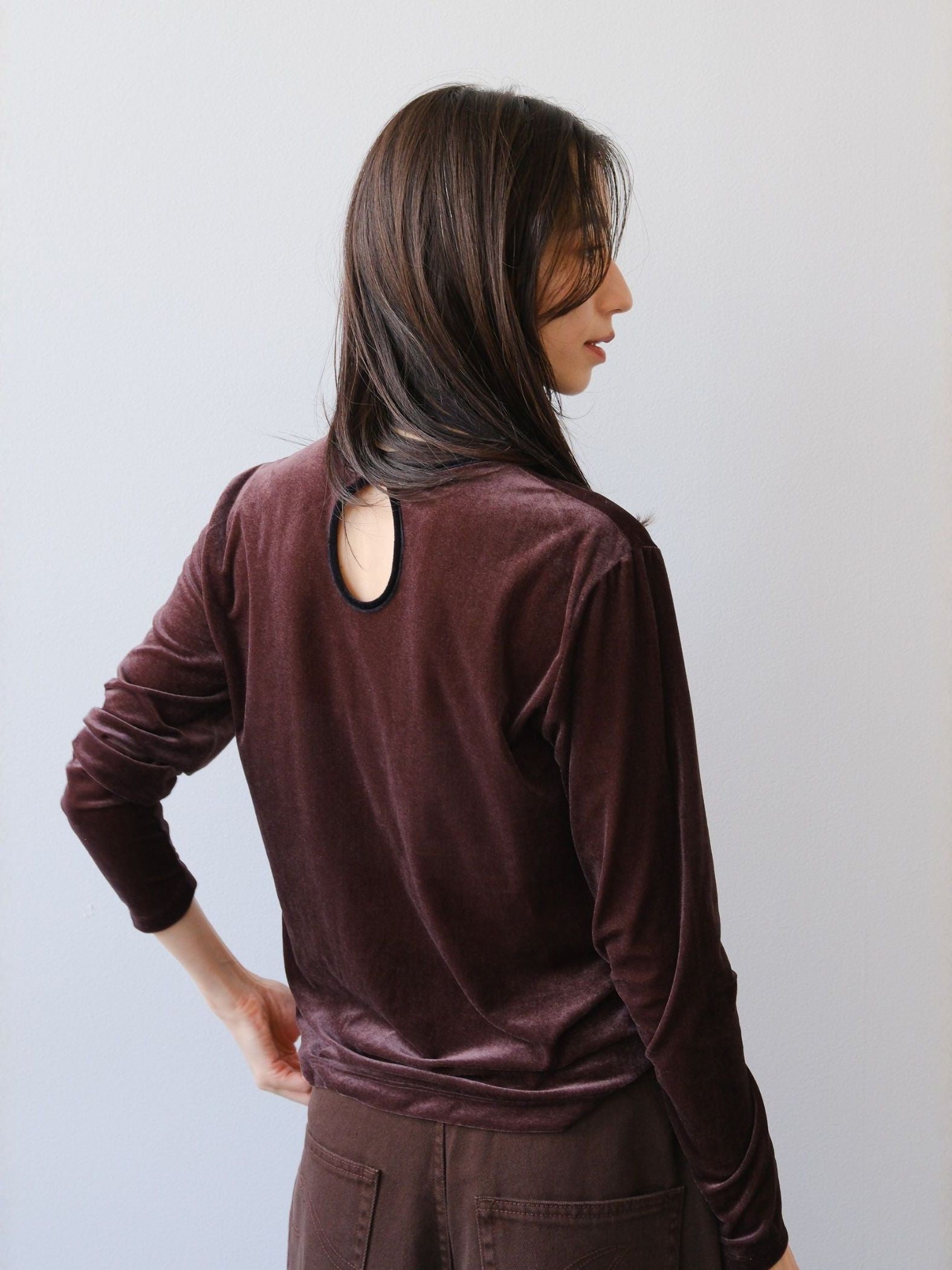 【日本製】Sheer velour ringer t　