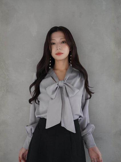 Bowtie Satin Blouse