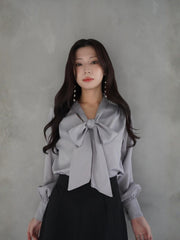 Bowtie Satin Blouse