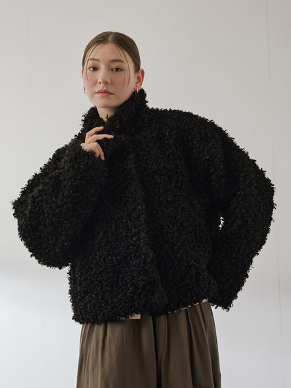 プードルフェイクファーブルゾン