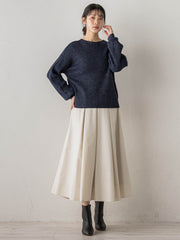 【WEB限定カラーあり】ラメボトルネックプルオーバー≪手洗い可能≫