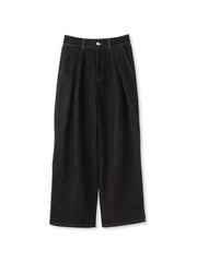 ベロアデニムタックパンツ