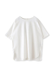 【大きいサイズ】バックサテン切り替えスムースカットソー