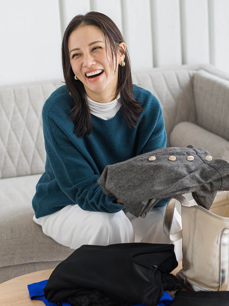 【WEB限定】吸湿発熱スムースストレッチタートルカットソー