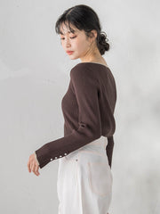 配色RIBニット≪手洗い可能≫