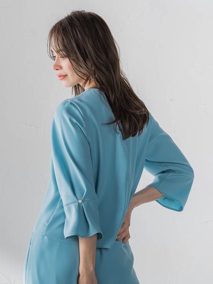 ダブルサテンブラウス