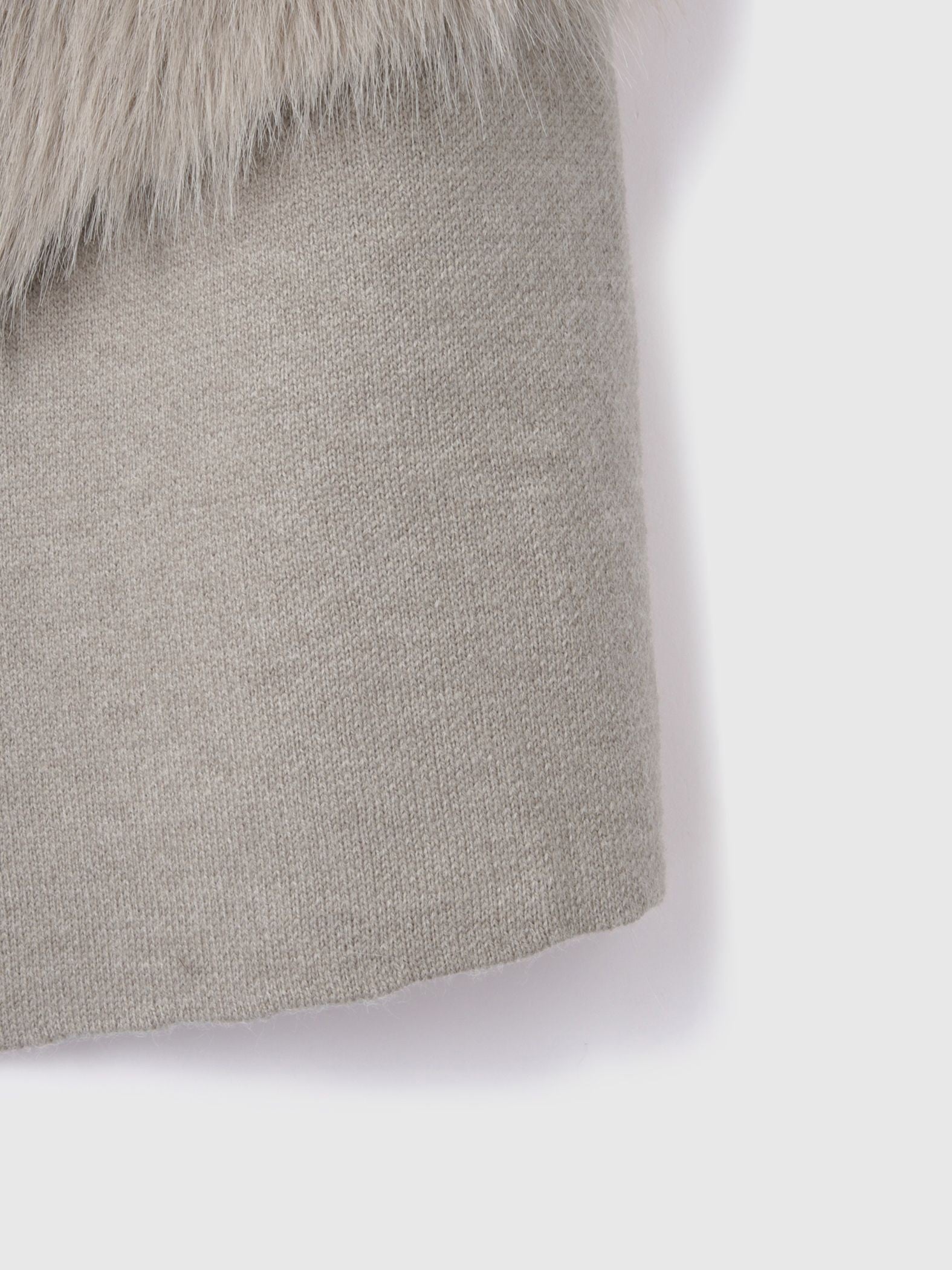 フロントフェイクファーニットベスト